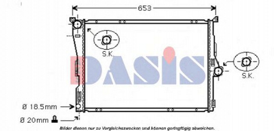 AKS DASIS 050038n -  Радиатор, охлаждение двигателя